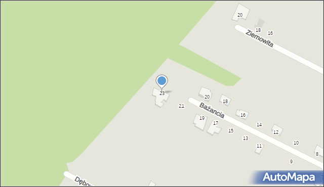 Radzymin, Bażancia, 23, mapa Radzymin