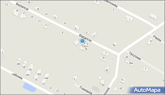 Radzymin, Bażancia, 5c, mapa Radzymin