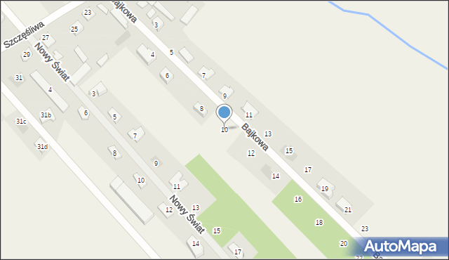 Rajec Poduchowny, Bajkowa, 10, mapa Rajec Poduchowny