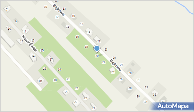 Rajec Poduchowny, Bajkowa, 20, mapa Rajec Poduchowny