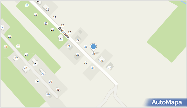 Rajec Poduchowny, Bajkowa, 33, mapa Rajec Poduchowny