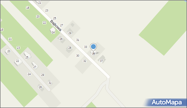 Rajec Poduchowny, Bajkowa, 35, mapa Rajec Poduchowny