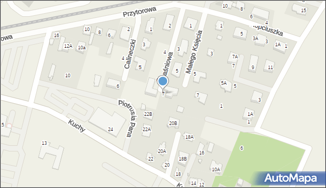 Reguły, Baśniowa, 7, mapa Reguły