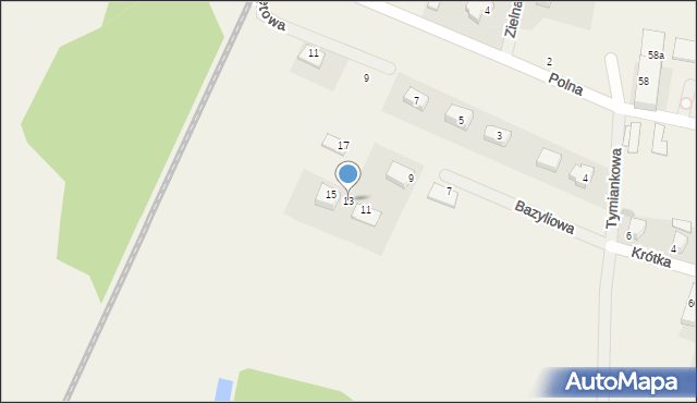 Rogów Sobócki, Bazyliowa, 13, mapa Rogów Sobócki