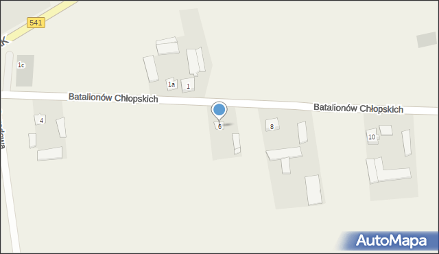 Rościszewo, Batalionów Chłopskich, 6, mapa Rościszewo