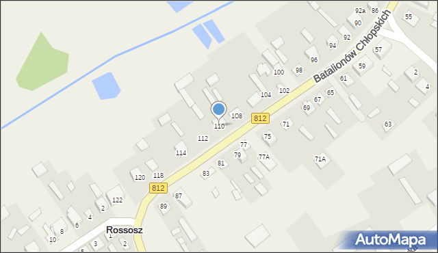 Rossosz, Batalionów Chłopskich, 110, mapa Rossosz