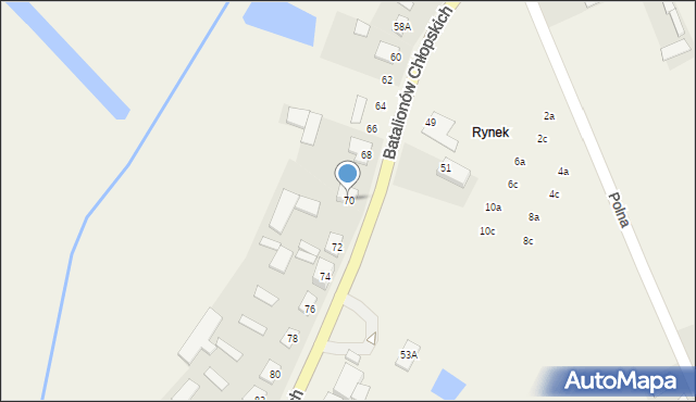 Rossosz, Batalionów Chłopskich, 70, mapa Rossosz