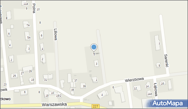 Roszkowo, Bażantowa, 5, mapa Roszkowo