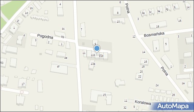 Rowy, Bałtycka, 11c, mapa Rowy