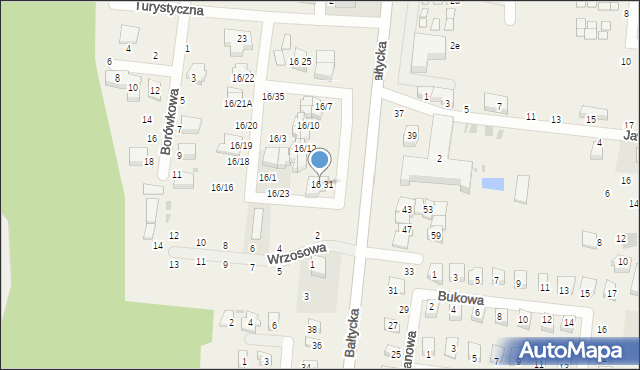 Rowy, Bałtycka, 16/13A, mapa Rowy