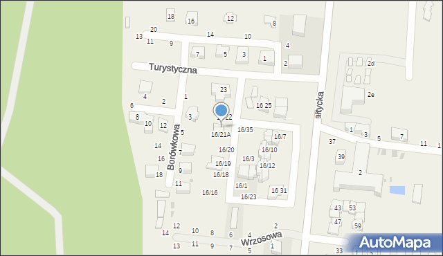 Rowy, Bałtycka, 16/21B, mapa Rowy