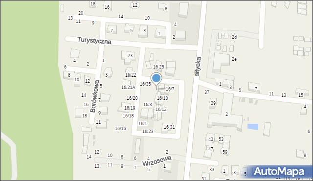 Rowy, Bałtycka, 16/6, mapa Rowy