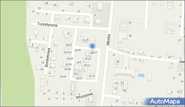 Rowy, Bałtycka, 16/7, mapa Rowy