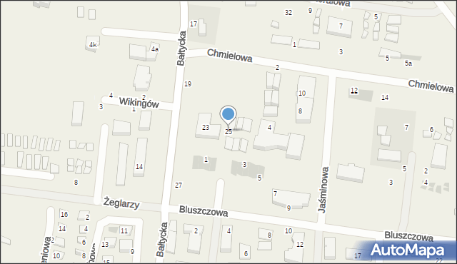 Rowy, Bałtycka, 25, mapa Rowy