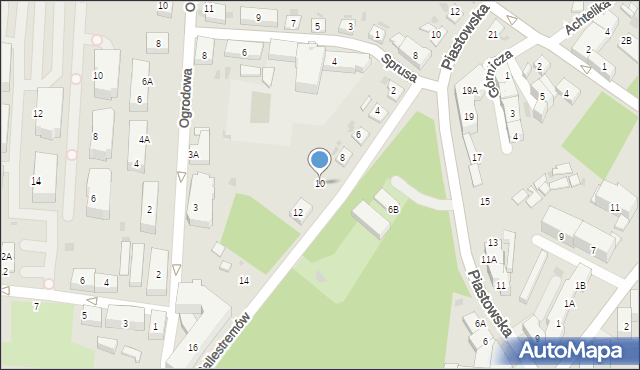 Ruda Śląska, Ballestremów, 10, mapa Rudy Śląskiej