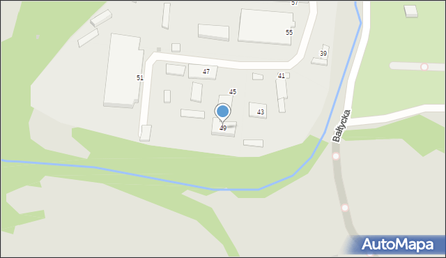 Ruda Śląska, Bałtycka, 49, mapa Rudy Śląskiej