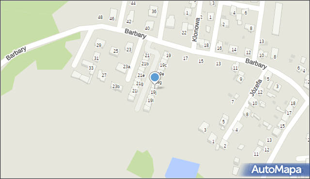 Ruda Śląska, Barbary, 19i, mapa Rudy Śląskiej