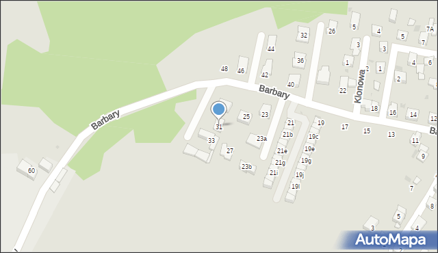 Ruda Śląska, Barbary, 31, mapa Rudy Śląskiej