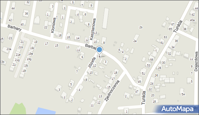 Ruda Śląska, Barbary, 5, mapa Rudy Śląskiej