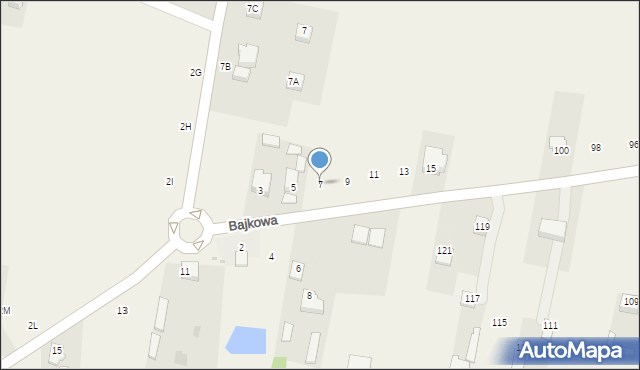 Ruda Talubska, Bajkowa, 7, mapa Ruda Talubska
