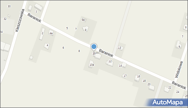 Rudziczka, Baraniok, 10, mapa Rudziczka
