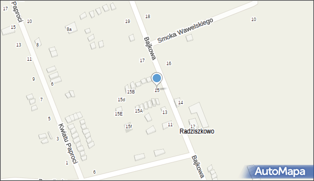 Rusinowo, Bajkowa, 15, mapa Rusinowo