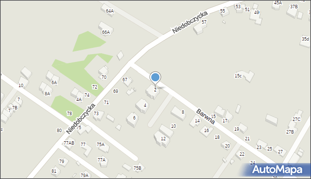 Rybnik, Barwna, 2, mapa Rybnika