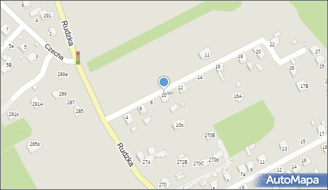 Rybnik, Batalionów Chłopskich, 10, mapa Rybnika