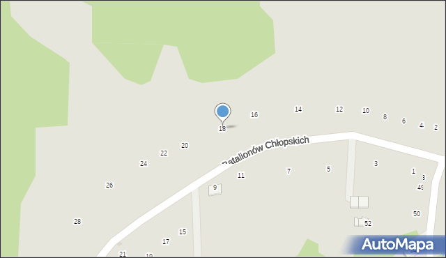 Ryglice, Batalionów Chłopskich, 18, mapa Ryglice