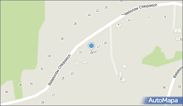 Ryglice, Batalionów Chłopskich, 19, mapa Ryglice