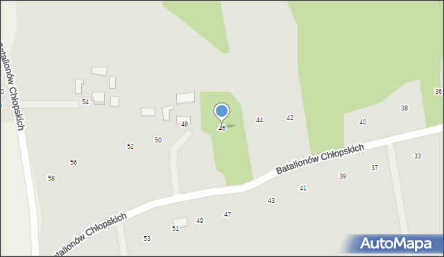 Ryglice, Batalionów Chłopskich, 46, mapa Ryglice