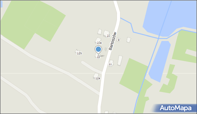 Rymanów, Bartoszów, 12, mapa Rymanów
