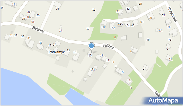 Rząska, Balicka, 19, mapa Rząska