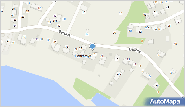 Rząska, Balicka, 25, mapa Rząska