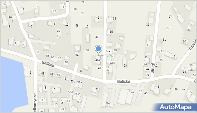Rząska, Balicka, 46b, mapa Rząska