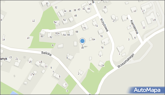 Rząska, Balicka, 4b, mapa Rząska