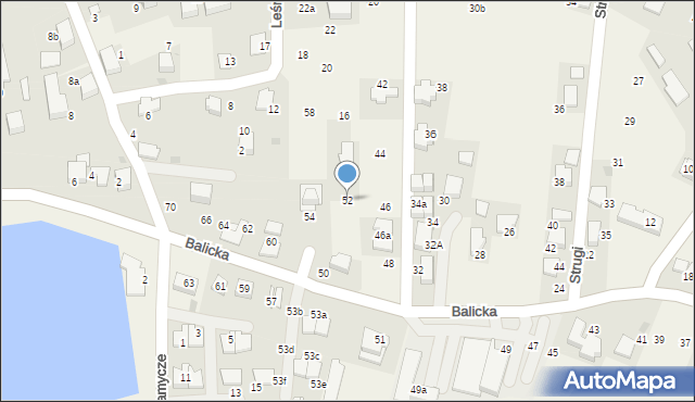 Rząska, Balicka, 52, mapa Rząska