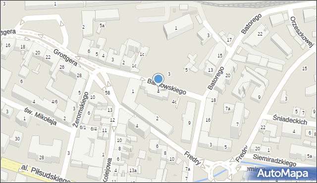 Rzeszów, Bardowskiego Piotra, 4, mapa Rzeszów