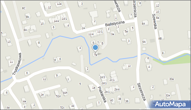Rzeszów, Balistyczna, 7a, mapa Rzeszów