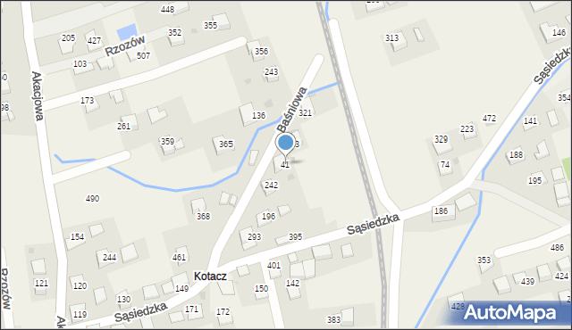 Rzozów, Baśniowa, 10, mapa Rzozów