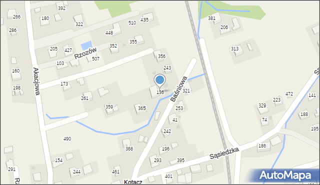 Rzozów, Baśniowa, 19, mapa Rzozów