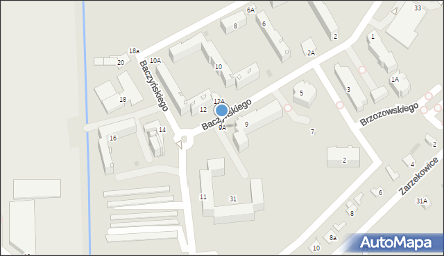 Sandomierz, Baczyńskiego Krzysztofa Kamila, 9A, mapa Sandomierza