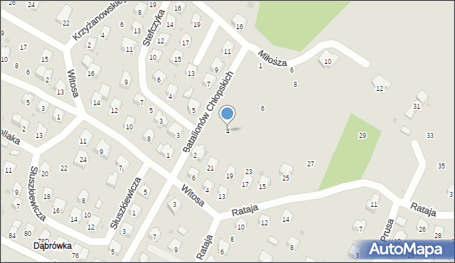 Sanok, Batalionów Chłopskich, 4, mapa Sanok