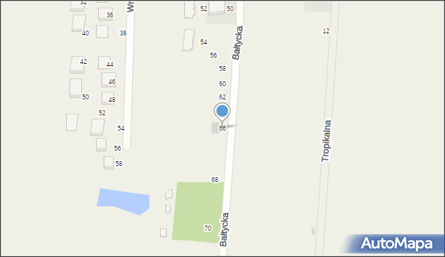 Sarbinowo, Bałtycka, 66, mapa Sarbinowo