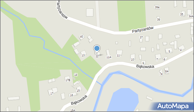 Sędziszów, Bąkowska, 12, mapa Sędziszów