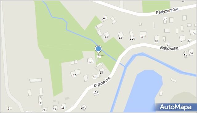 Sędziszów, Bąkowska, 14, mapa Sędziszów