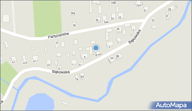 Sędziszów, Bąkowska, 4, mapa Sędziszów