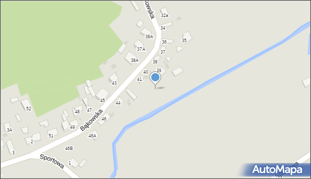 Sędziszów, Bąkowska, 41a, mapa Sędziszów