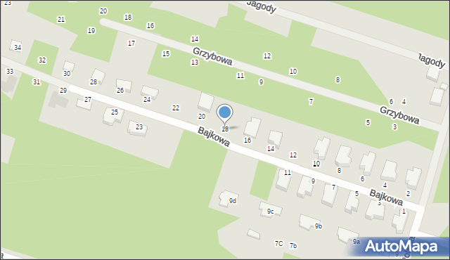 Serock, Bajkowa, 18, mapa Serock