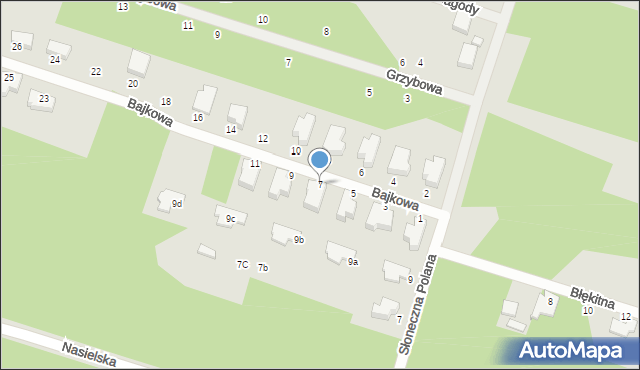 Serock, Bajkowa, 7, mapa Serock